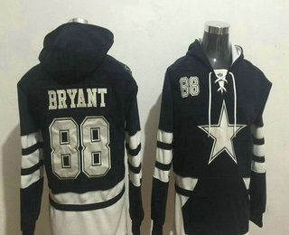 Men's Dallas Cowboys #88 Dez Bryant NEW Navy Blue Pocket Stitched NFL Pullover Hoodie