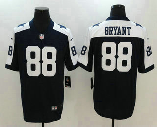 Men's Dallas Cowboys #88 Dez Bryant Navy Blue Thanksgiving 2017 Vapor Untouchable Stitched NFL Nike Limited Jersey