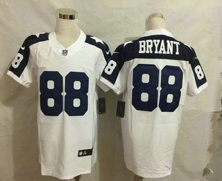 Men's Dallas Cowboys #88 Dez Bryant White Thanksgiving 2017 Vapor Untouchable Stitched NFL Nike Elite Jersey