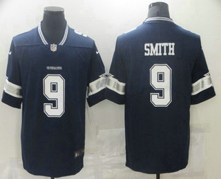 Men's Dallas Cowboys #9 Jaylon Smith Blue 2021 Vapor Untouchable Stitched NFL Nike Limited Jersey