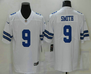 Men's Dallas Cowboys #9 Jaylon Smith White 2021 Vapor Untouchable Stitched NFL Nike Limited Jersey