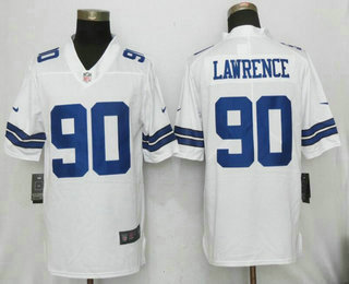 Men's Dallas Cowboys #90 Demarcus Lawrence White 2017 Vapor Untouchable Stitched NFL Nike Limited Jersey