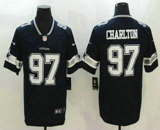 Men's Dallas Cowboys #97 Taco Charlton Navy Blue 2017 Vapor Untouchable Stitched NFL Nike Limited Jersey