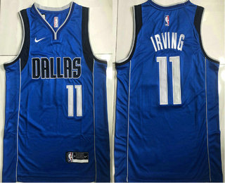 Men's Dallas Mavericks #11 Kyrie Irving Blue Icon Sponsor AU Jersey