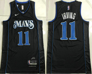 Men's Dallas Mavericks #11 Kyrie Irving Navy Blue 2023 City Icon AU Jersey