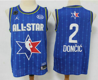 Men's Dallas Mavericks #2 Luka Doncic Blue Jordan Brand 2020 All-Star Game Swingman Stitched NBA Jersey