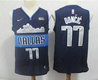 Men's Dallas Mavericks #77 Luka Doncic New Black 2019 NBA Swingman 5miles Stitched NBA Jersey