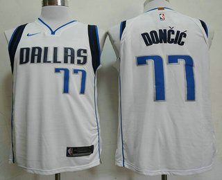 Men's Dallas Mavericks #77 Luka Doncic White 2017-2018 Nike Authentic Stitched NBA Jersey