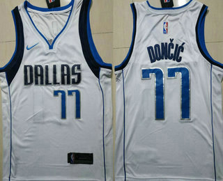 Men's Dallas Mavericks #77 Luka Doncic White 2017-2018 Nike Swingman Stitched NBA Jersey