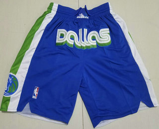 Men's Dallas Mavericks Blue 2022 Just Don Shorts