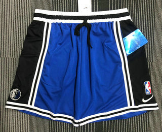 Men's Dallas Mavericks Blue Black Basketball Training Shorts