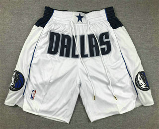 Men's Dallas Mavericks White 2023 Just Don Shorts