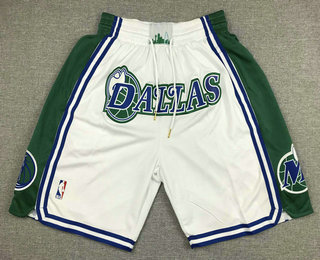 Men's Dallas Mavericks White Nike Diamond 2022 City Edition Swingman Stitched Shorts