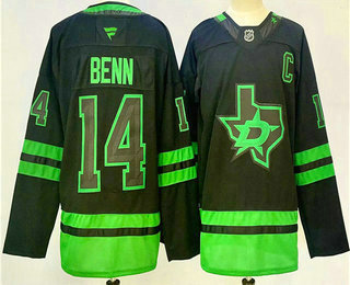 Men's Dallas Stars #14 Jamie Benn Black 2024 Stitched Jersey