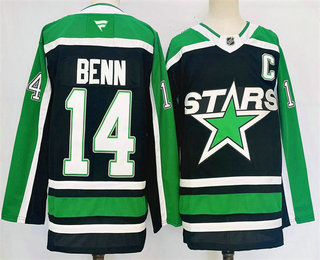 Men's Dallas Stars #14 Jamie Benn Black 2025 Reverse Retro Stitched Jersey