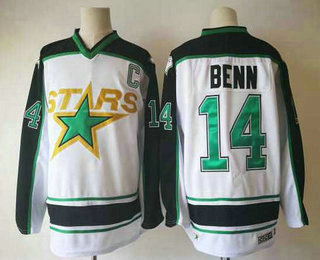 Men's Dallas Stars #14 Jamie Benn White Away 2017-2018 CCM Hockey Adidas Stitched NHL Jersey