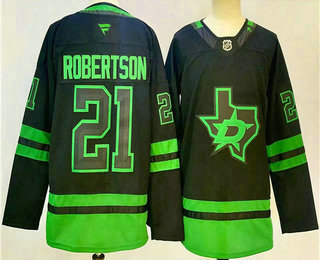 Men's Dallas Stars #21 Jason Robertson Black 2024 Stitched Jersey