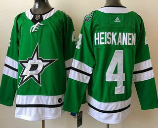 Men's Dallas Stars #4 Miro Heiskanen Green Stitched NHL Jersey