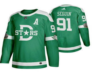 Men's Dallas Stars #91 Tyler Seguin Green 2020 Winter Classic adidas Hockey Stitched NHL Jersey