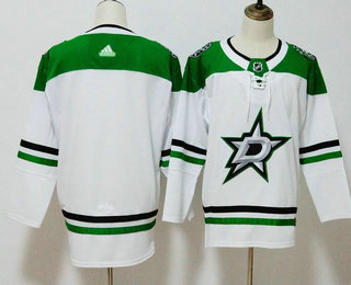 Men's Dallas Stars Blank White 2017-2018 Hockey Adidas Stitched NHL Jersey