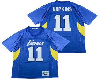 Men's Daniel High School #11 DeAndre Hopkins Blue Football Jersey