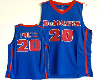 Men's DeMatha Catholic High School #20 Markelle Fultz Royal Blue Retro Swingman Stitched Basketball Jersey