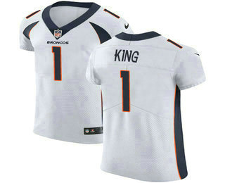 Men's Denver Broncos #1 Marquette King White 2018 Vapor Untouchable Stitched NFL Nike Elite Jersey