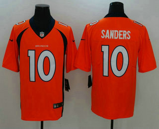 Men's Denver Broncos #10 Emmanuel Sanders Orange 2017 Vapor Untouchable Stitched NFL Nike Limited Jersey