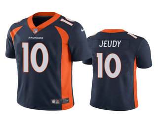 Men's Denver Broncos #10 Jerry Jeudy Navy 2020 NFL Draft Vapor Limited Jersey