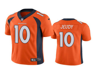 Men's Denver Broncos #10 Jerry Jeudy Orange 2020 NFL Draft Vapor Limited Jersey