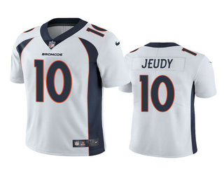 Men's Denver Broncos #10 Jerry Jeudy White 2020 NFL Draft Vapor Limited Jersey