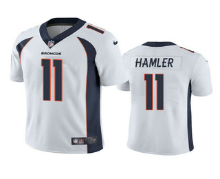 Men's Denver Broncos #11 K.J. Hamler White 2020 NFL Draft Vapor Limited Jersey