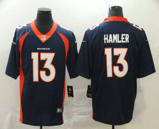 Men's Denver Broncos #13 KJ Hamler Navy Blue 2020 Vapor Untouchable Stitched NFL Nike Limited Jersey