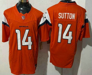 Men's Denver Broncos #14 Courtland Sutton Limited Orange FUSE Vapor Jersey