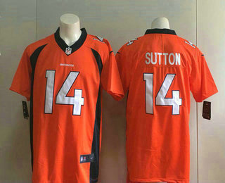 Men's Denver Broncos #14 Courtland Sutton Orange Team Color 2017 Vapor Untouchable Stitched NFL Nike Limited Jersey