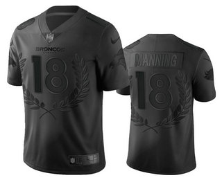 Men's Denver Broncos #18 Peyton Manning Nike Black NFL MVP Limited Edition Jersey