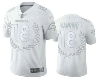 Men's Denver Broncos #18 Peyton Manning Nike Platinum NFL MVP Limited Edition Jersey