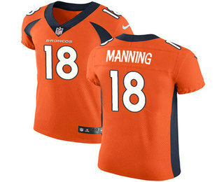 Men's Denver Broncos #18 Peyton Manning Orange 2017 Vapor Untouchable Stitched NFL Nike Elite Jersey