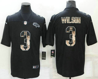 Men's Denver Broncos #3 Russell Wilson 2019 Black Statue Of Liberty Stitched NFL Nike Limited Jersey