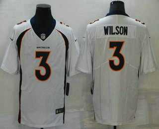 Men's Denver Broncos #3 Russell Wilson White 2022 Vapor Untouchable Stitched NFL Nike Limited Jersey