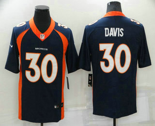 Men's Denver Broncos #30 Terrell Davis Navy Blue 2017 Vapor Untouchable Stitched NFL Nike Limited Jersey