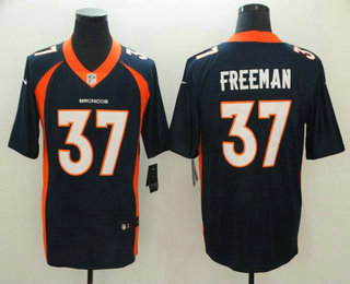 Men's Denver Broncos #37 Royce Freeman Navy Blue 2017 Vapor Untouchable Stitched NFL Nike Limited Jersey