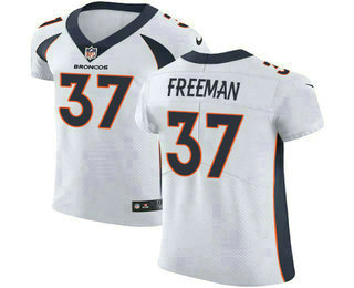 Men's Denver Broncos #37 Royce Freeman White 2017 Vapor Untouchable Stitched NFL Nike Elite Jersey