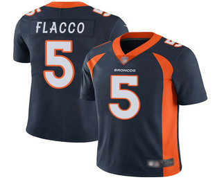 Men's Denver Broncos #5 Joe Flacco Navy Blue 2017 Vapor Untouchable Stitched NFL Nike Limited Jersey