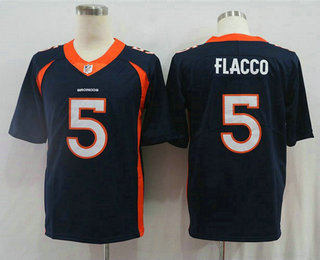 Men's Denver Broncos #5 Joe Flacco Navy Blue 2017 Vapor Untouchable Stitched NFL Nike Limited Jersey