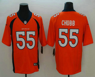 Men's Denver Broncos #55 Bradley Chubb Orange Team Color 2018 Vapor Untouchable Stitched NFL Nike Limited Jersey