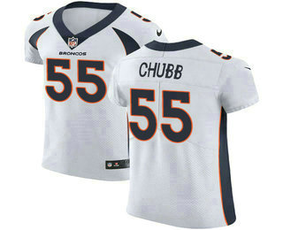 Men's Denver Broncos #55 Bradley Chubb White 2018 Vapor Untouchable Stitched NFL Nike Elite Jersey