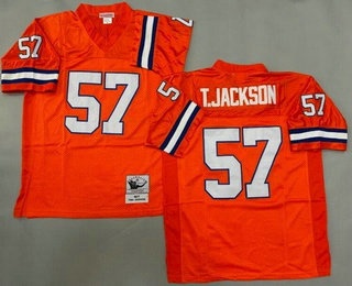 Men's Denver Broncos #57 Tom Jackson Orange 1977 Throwback Jersey