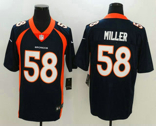 Men's Denver Broncos #58 Von Miller Navy Blue 2017 Vapor Untouchable Stitched NFL Nike Limited Jersey