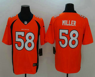 Men's Denver Broncos #58 Von Miller Orange 2017 Vapor Untouchable Stitched NFL Nike Limited Jersey